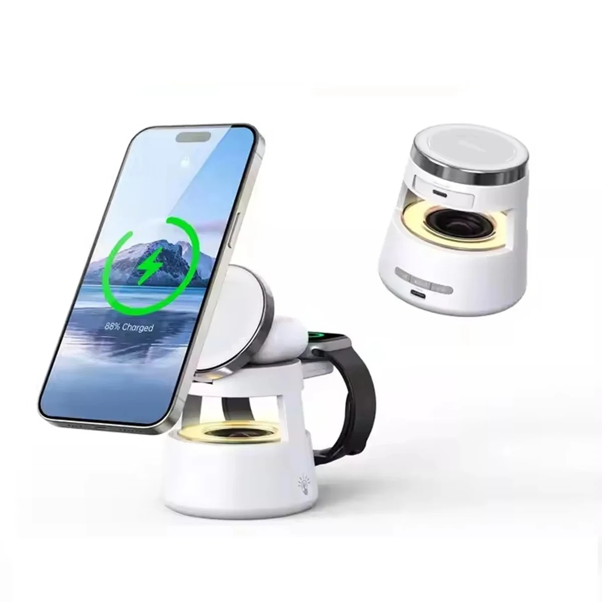 Multifunction 15W Foldable Magnetic Wireless Charger Speaker 1