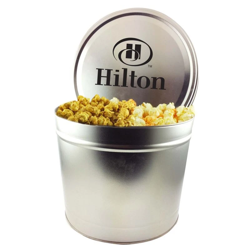 2 Gallon Popcorn Tins- Trio (Butter, Cheddar, Caramel) 1
