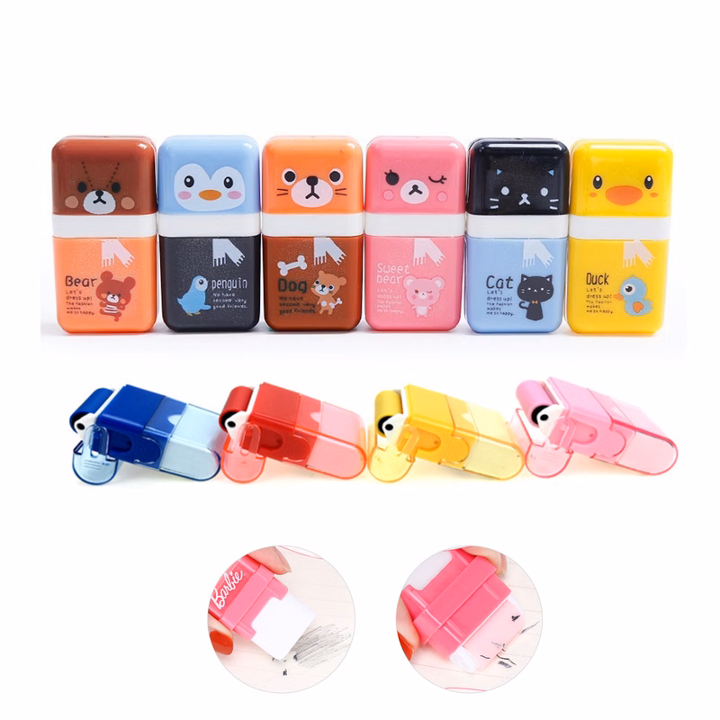 Kids Eraser with Cover and Shaving Roller (direct import)