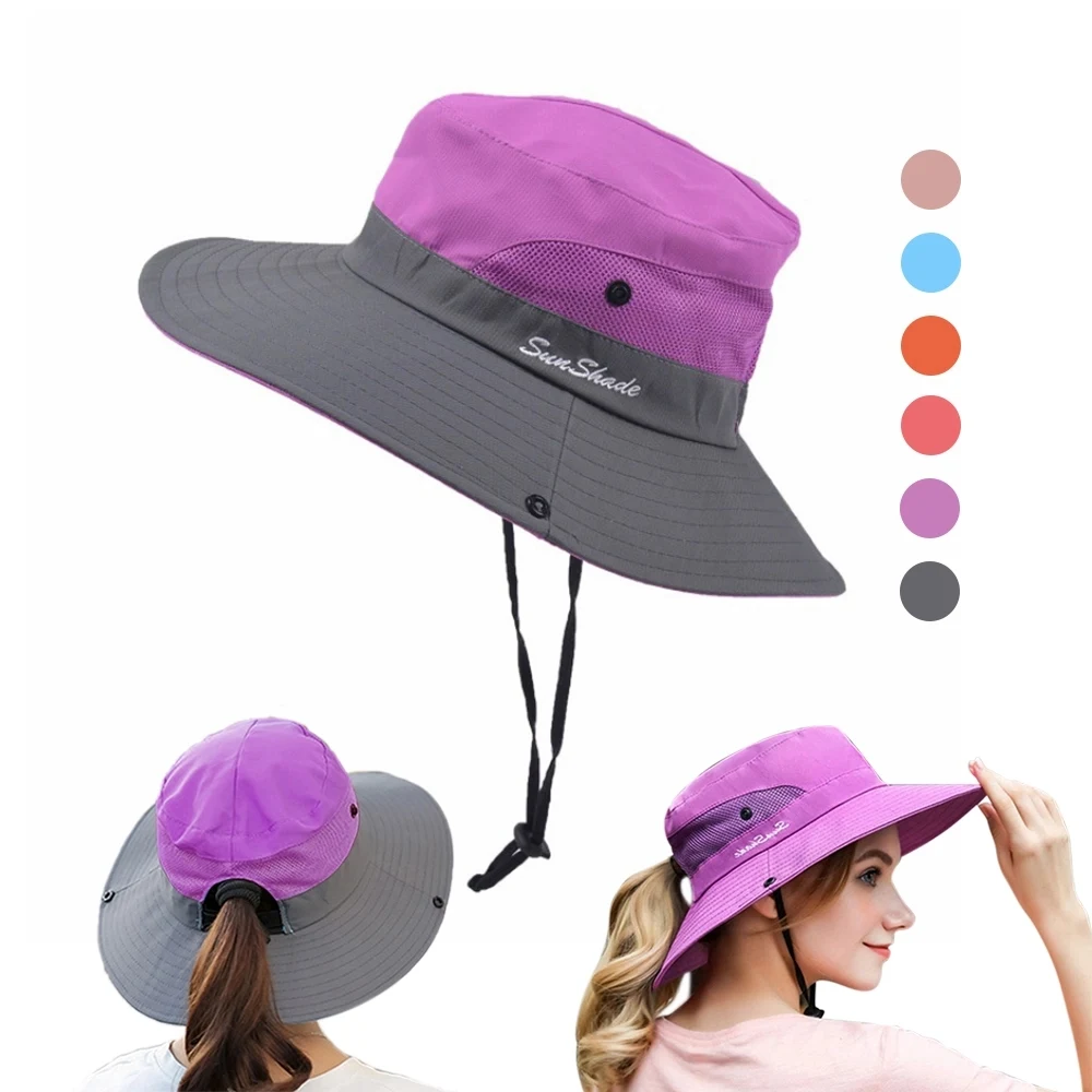 Ponytail Hole Outdoor Fisherman'S Hat 1