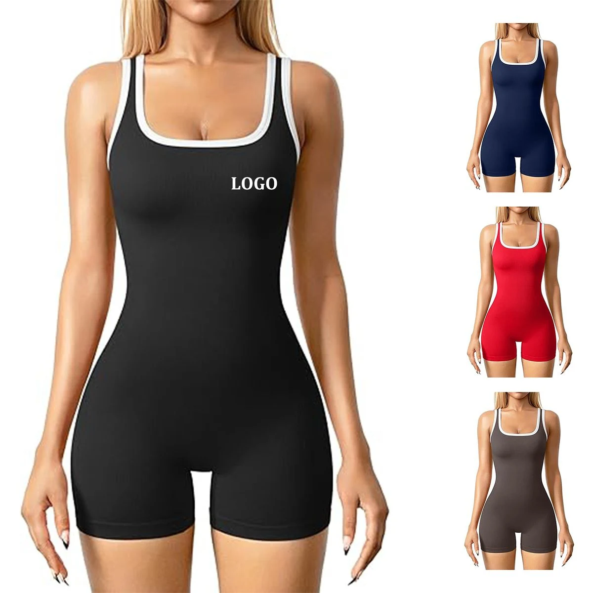 Women One Piece Tank Romper 1