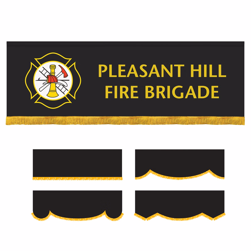 2.5' x 8' Parade Lead Banner with Fringe