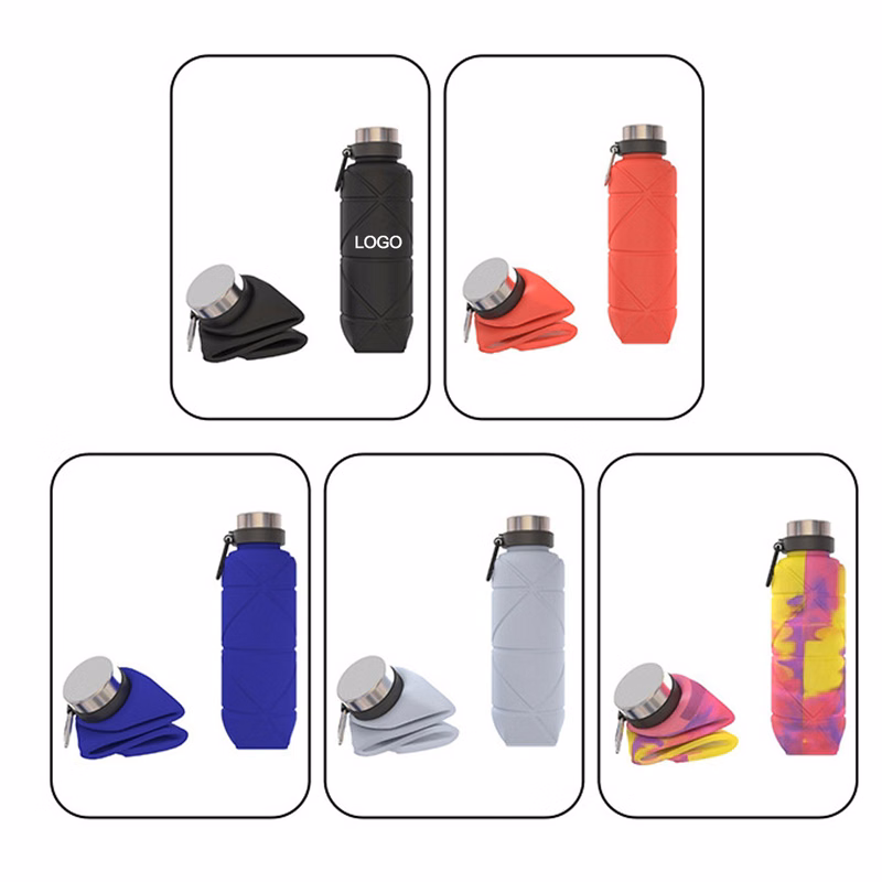 Silicone Folding Sports Cup with Keychain