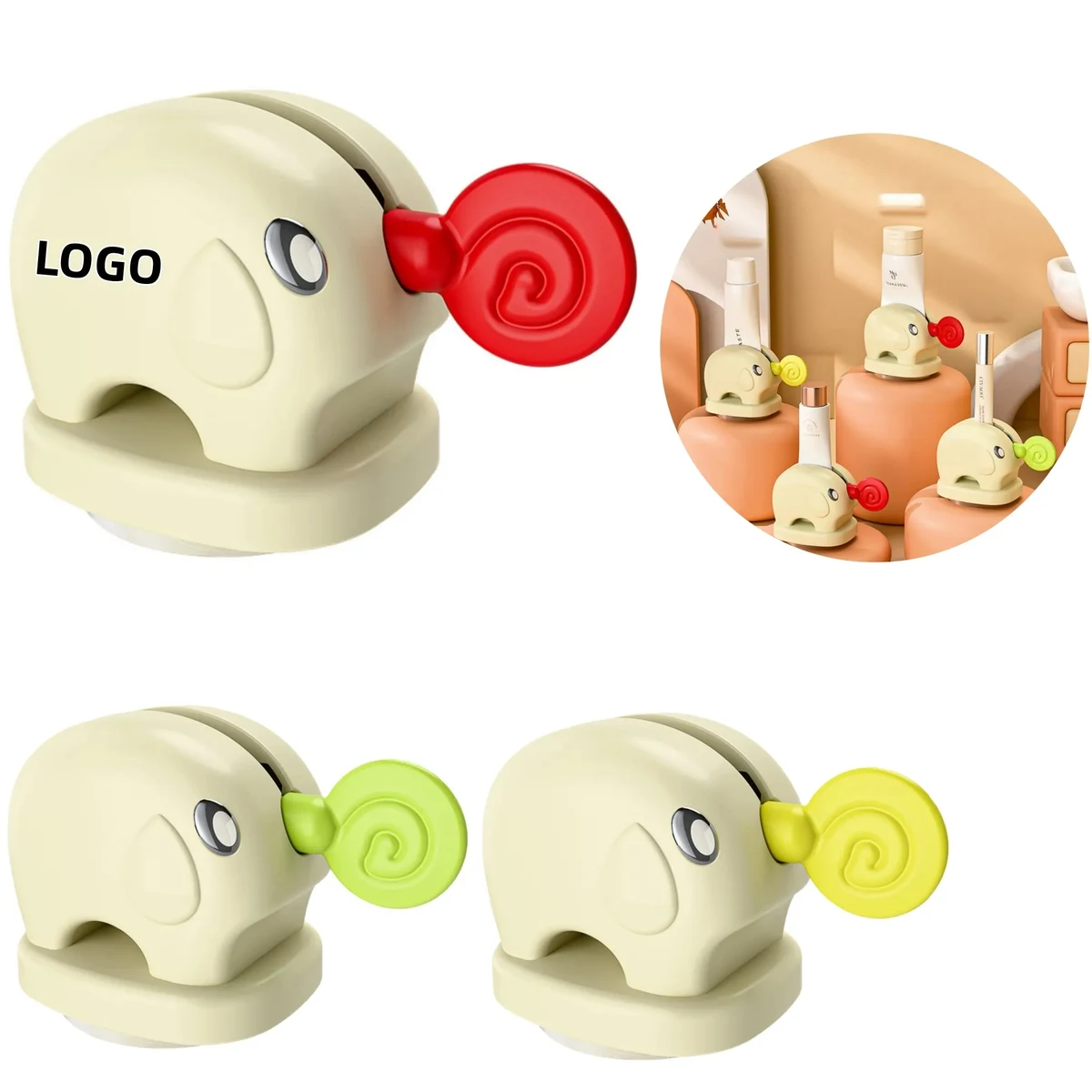 Little Elephant Suction Cup Toothpaste Squeezer 1