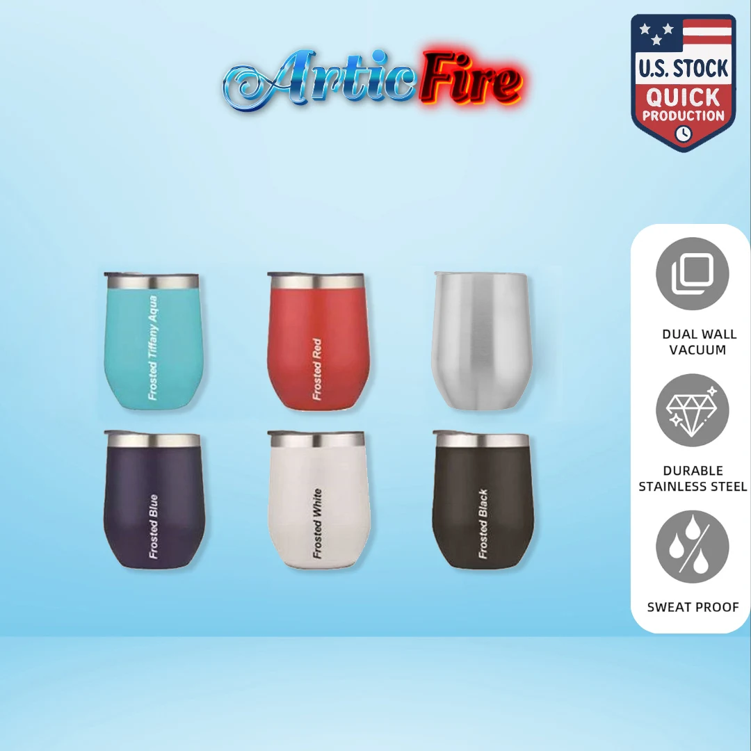 ArticFire 12oz Double Wall Stainless Steel Vacuum Wine Cup 1