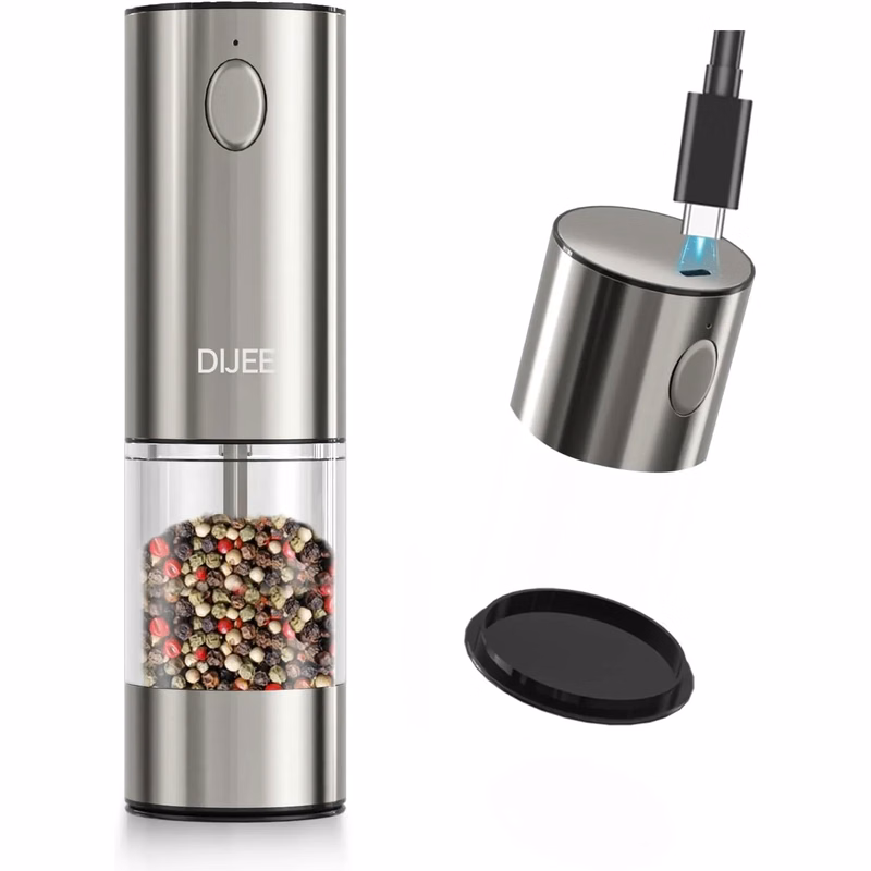 Automatic Salt/Pepper Mill with LED Light for Kitchen