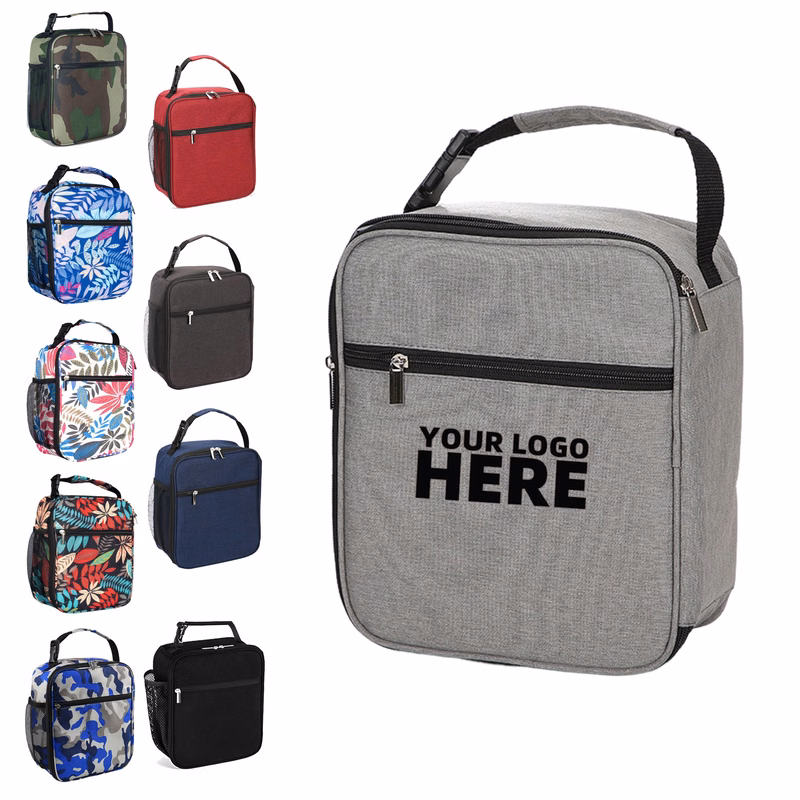 Large Capacity Oxford Cloth Insulated Lunch Box Tote