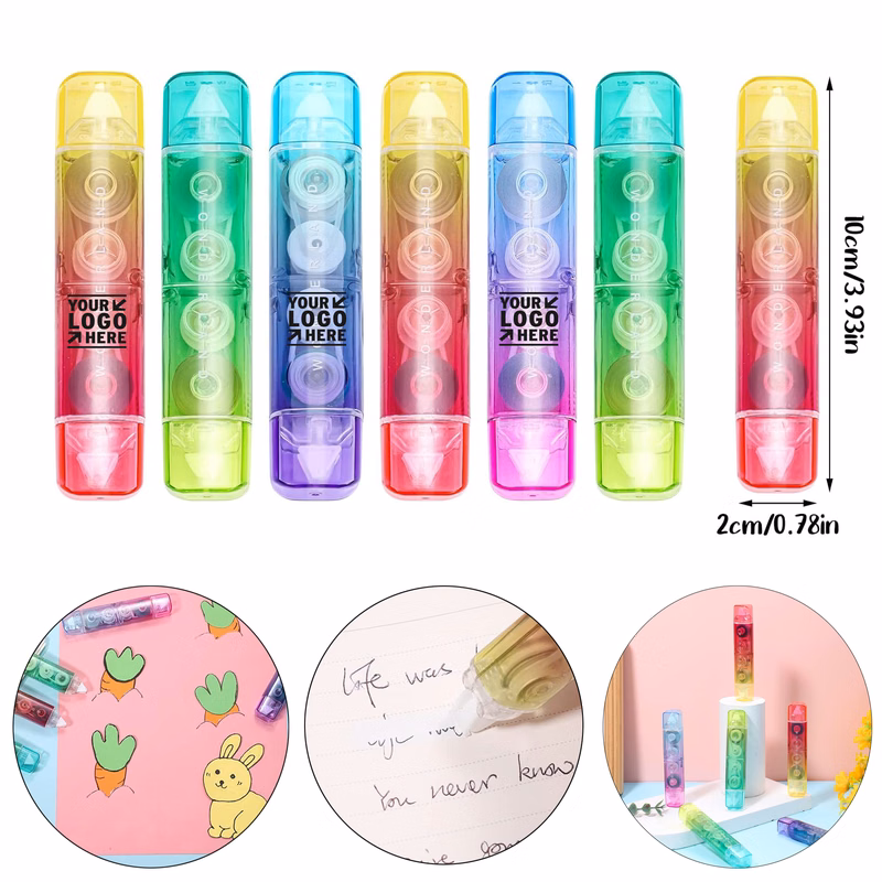 Christmas Gifts School Office Students 2 in 1 White Out Correction Double Sided Tape
