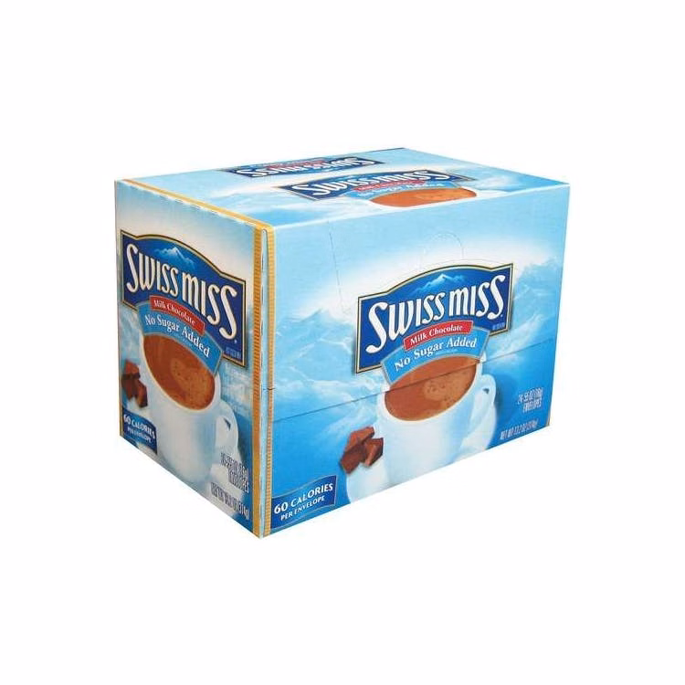 Swiss Miss Hot Cocoa Mix - Milk Chocolate No Sugar Added 24 Pack