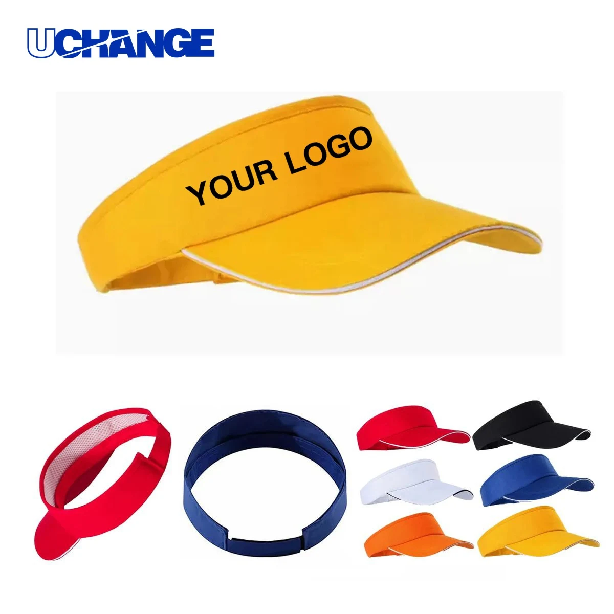 Poly Cotton Sports Visor Hat with Adjustable Strap 1