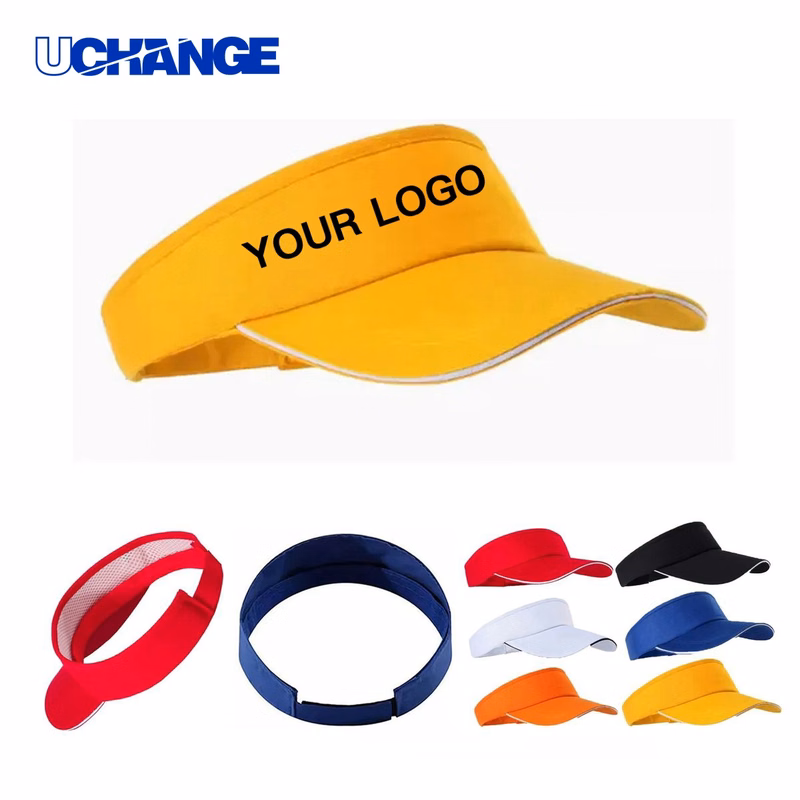 Poly Cotton Sports Visor Hat with Adjustable Strap