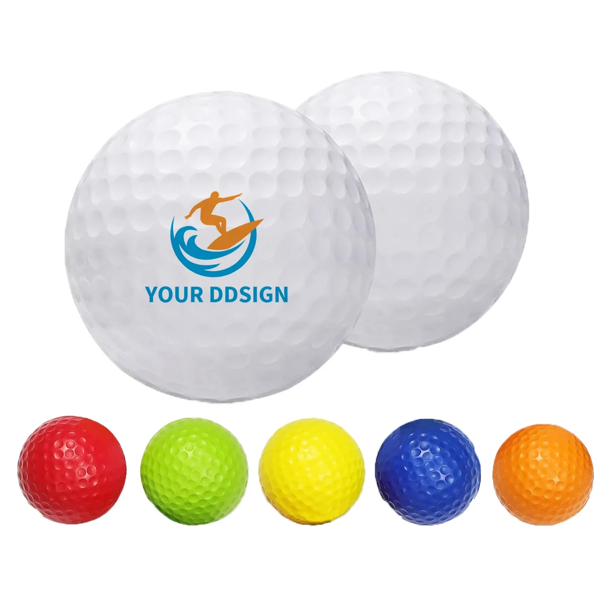 2-Layer Golf Training Ball Full Color Imprint 1