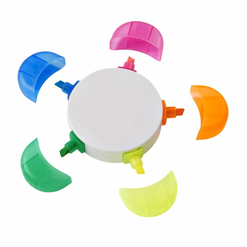 Flower Shaped 5 Color Highlighters
