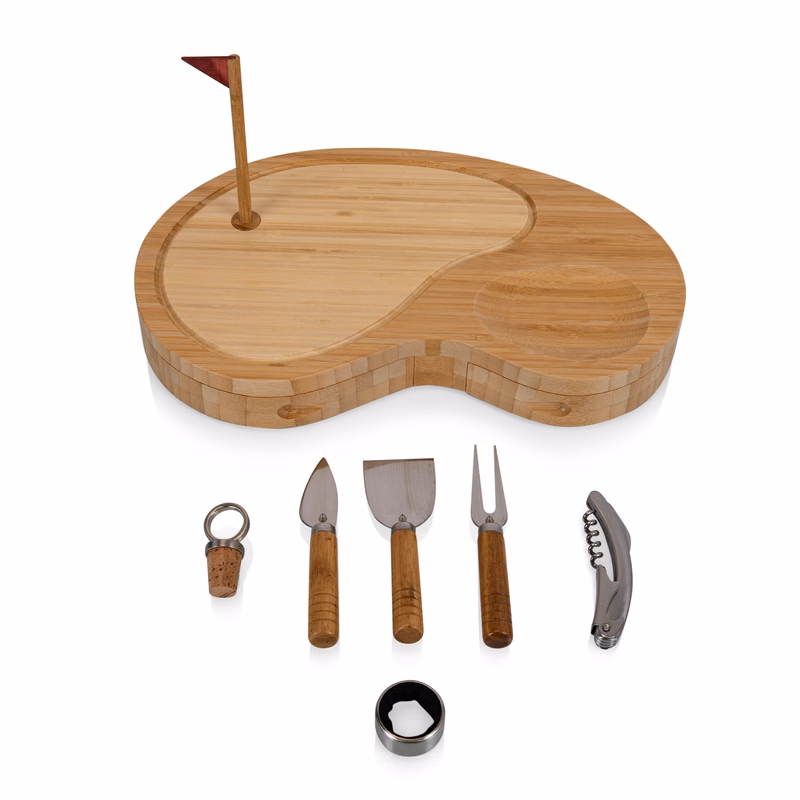 Sand Trap Golf Cheese Cutting Board & Tools Set