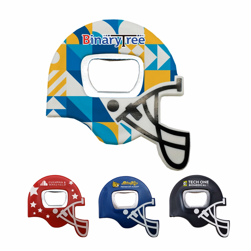 Full Color Wrap Football Helmet Bottle Opener