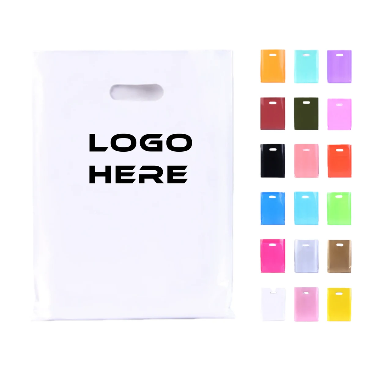 18" x 14" - Die Cut PE Handle Bags 1