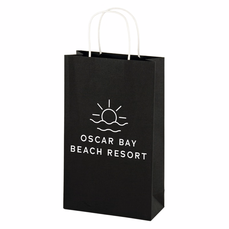 Black 2-Bottle Kraft Bag