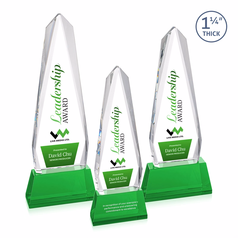 Cheswick VividPrint™ Award on Entwhistle Base - Green