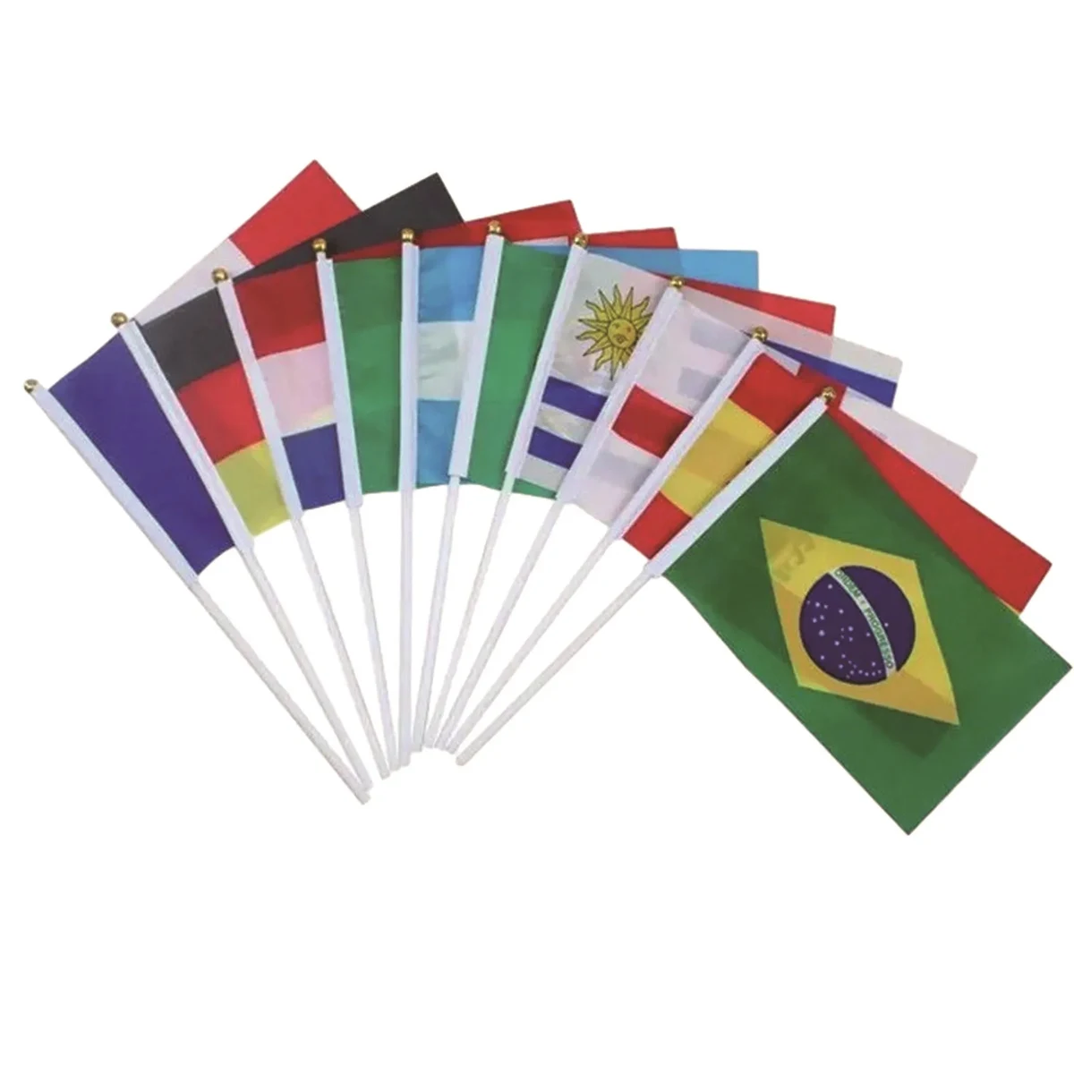 Hand-Waved Small Square Flags 1