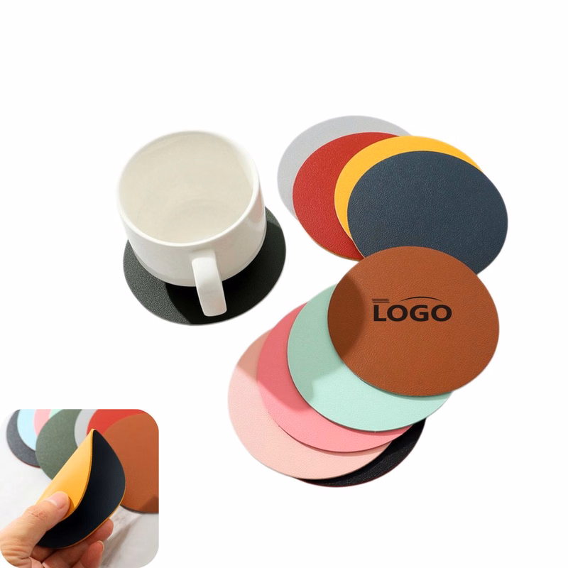 Double Layer Waterproof PVC Round Coaster