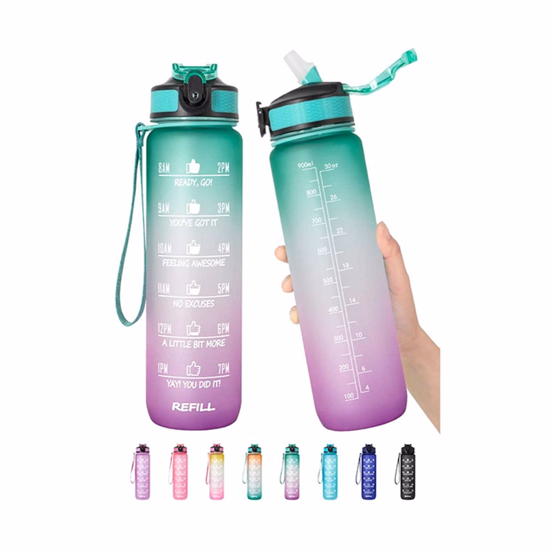 32oz Gym and Outdoor Sports Motivational Water Bottle