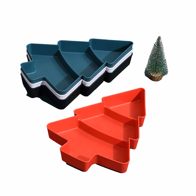 Reusable Plastic Divided Tray for Serving