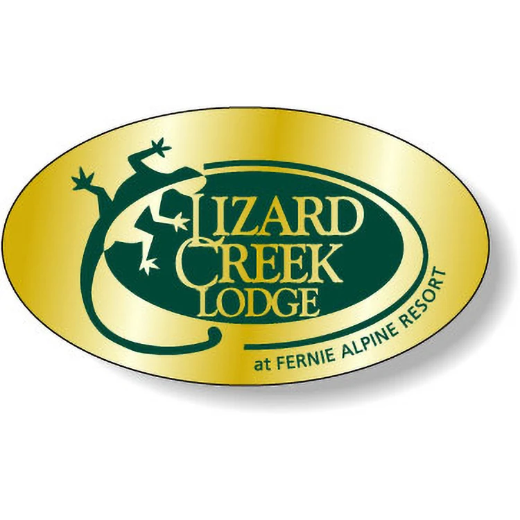 Bright Gold Foil Paper Flexo-Printed Stock Oval Roll Labels (1"x1.75") 1