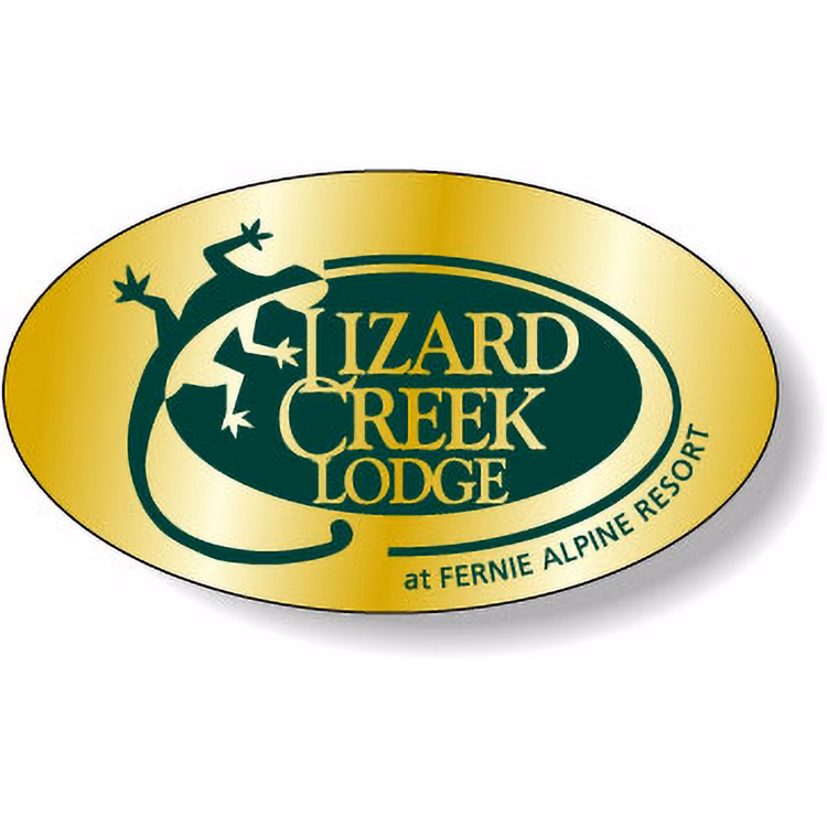 Bright Gold Foil Paper Flexo-Printed Stock Oval Roll Labels (1"x1.75")