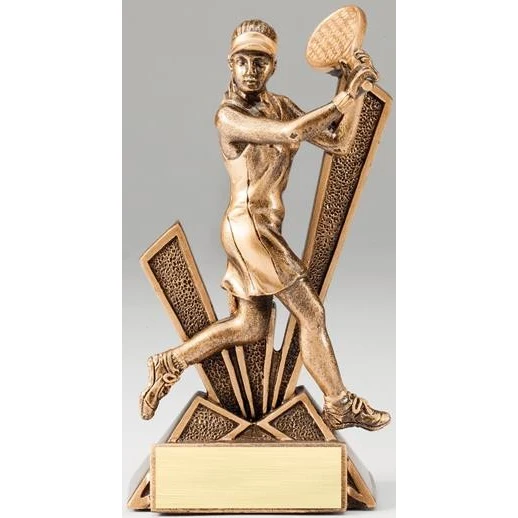 Tennis Female Checkmate Resin Sculpture 1
