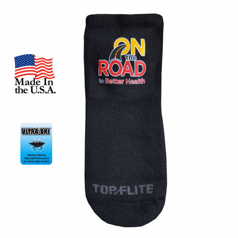 Top Flite Men's No Show Cushion Runners Socks with Oversized DTF