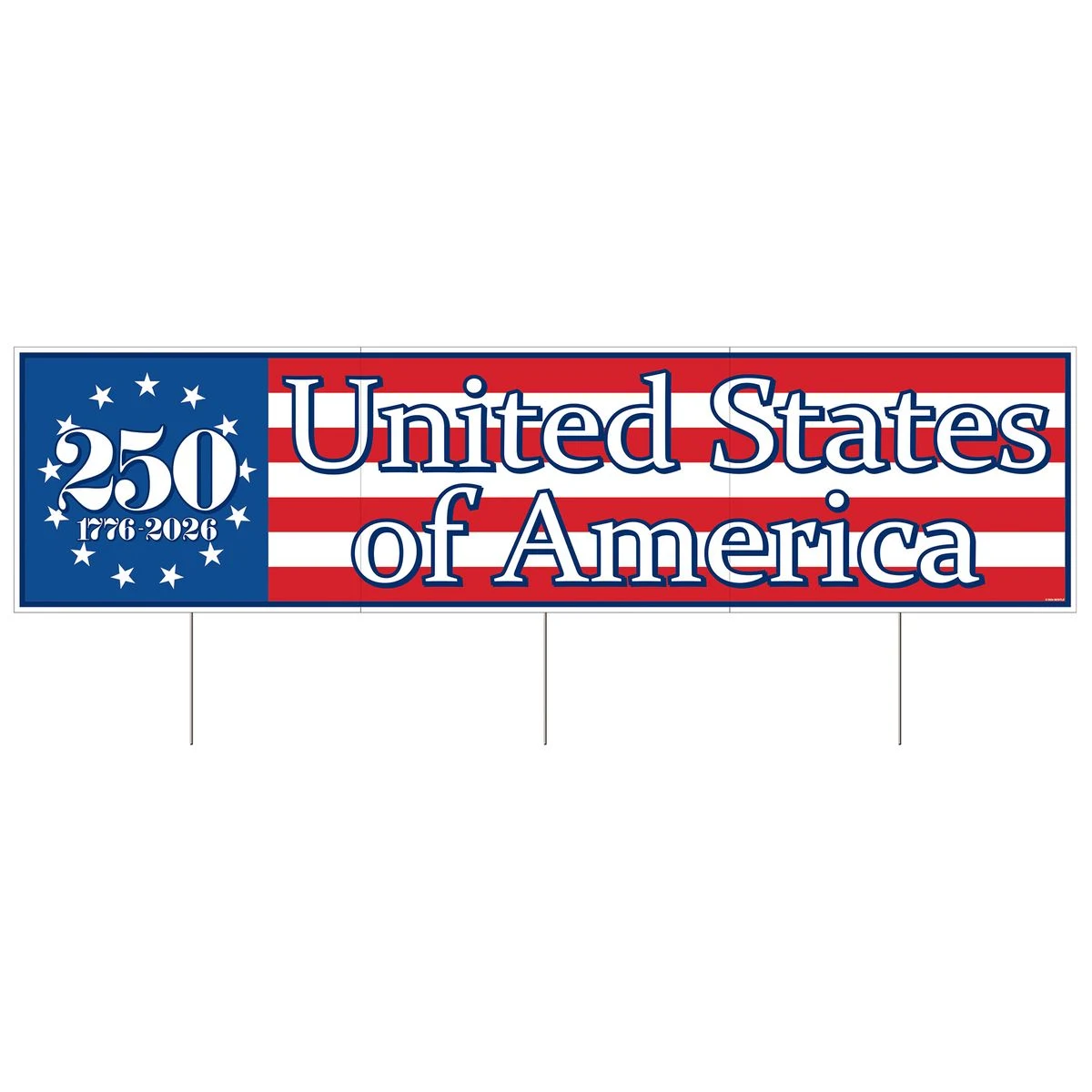 Plastic Jumbo Semiquincentennial Yard Sign 1