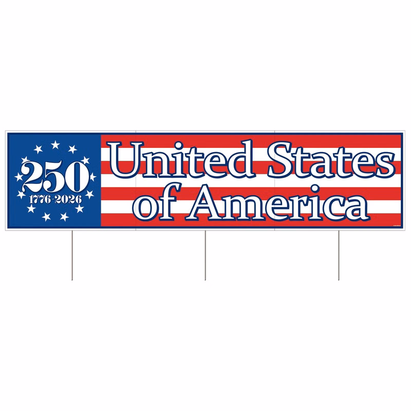 Plastic Jumbo Semiquincentennial Yard Sign