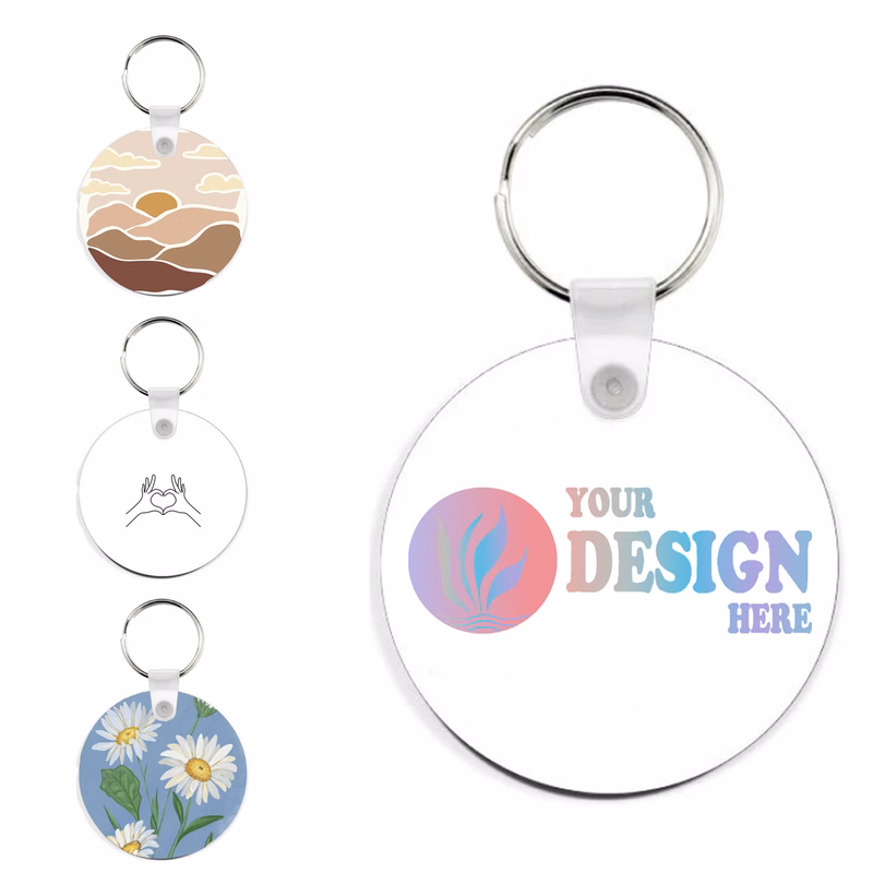 Round Plastic Keychain