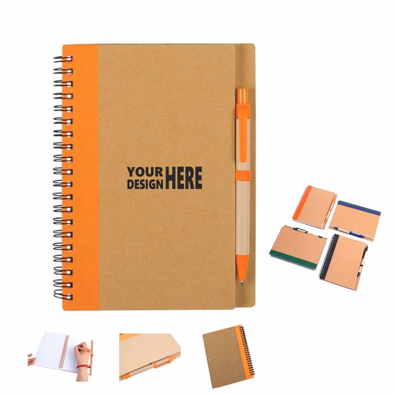 Kraft Spiral Journal With Pen