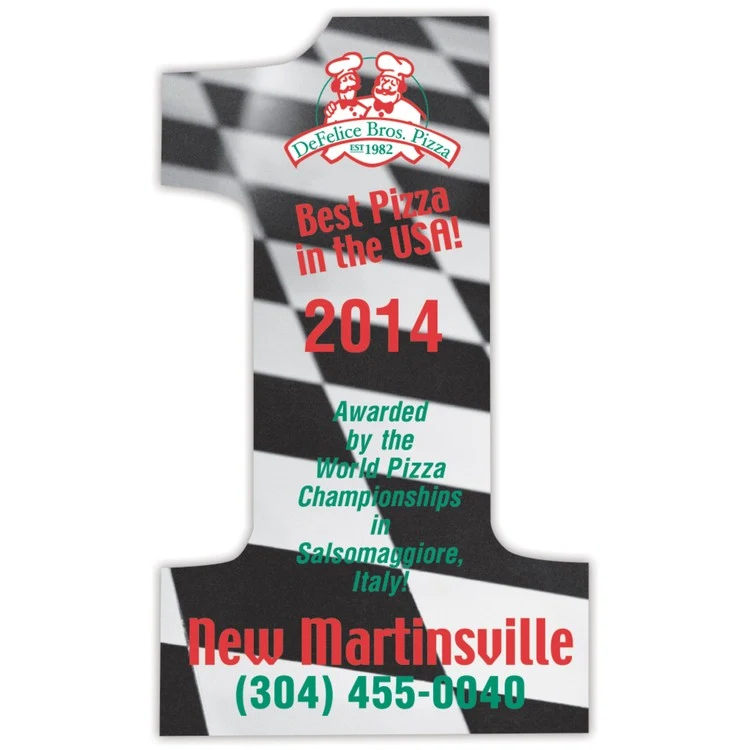 Vinyl Label (2" x 3.25") Number 1 Shape 1
