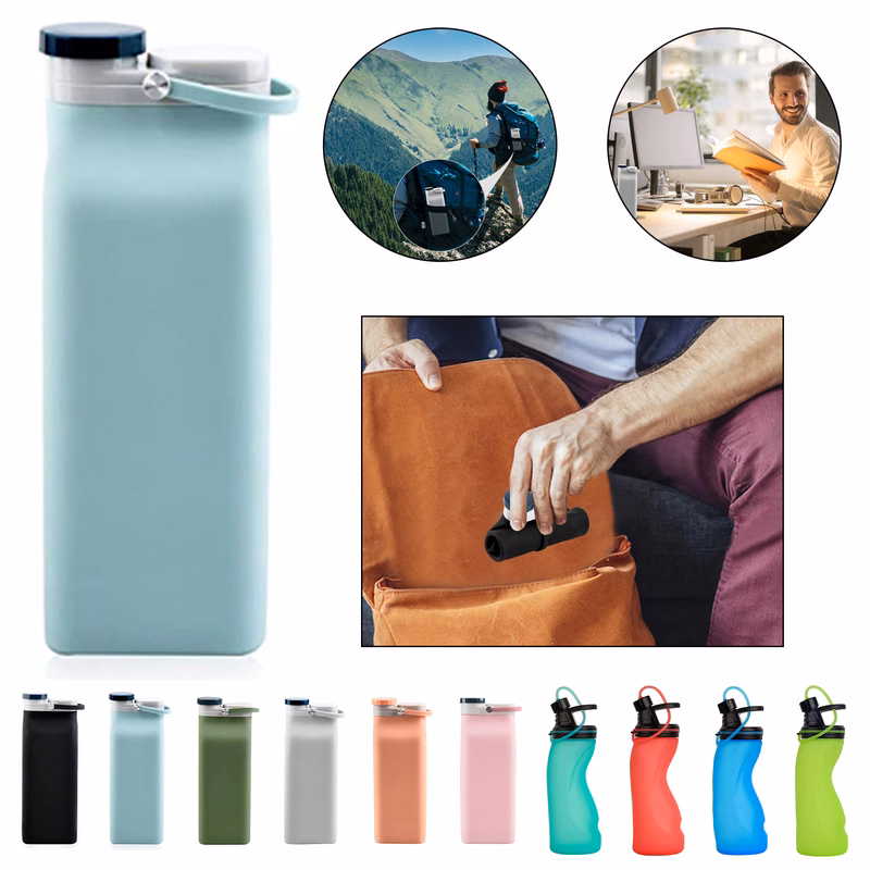 Foldable Water Bottle for Travel Sports