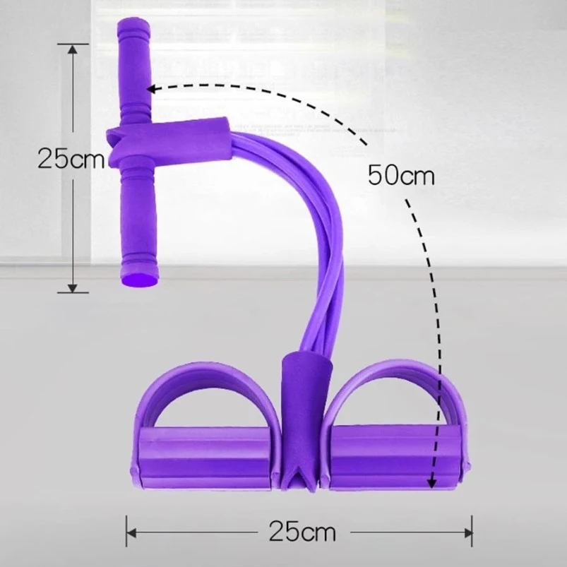 Home sport elastic abdominal exerciser foot pedal pullers 1