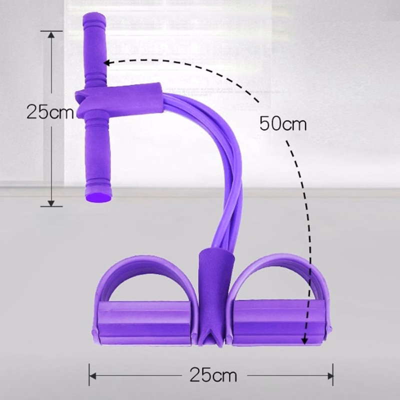 Home sport elastic abdominal exerciser foot pedal pullers