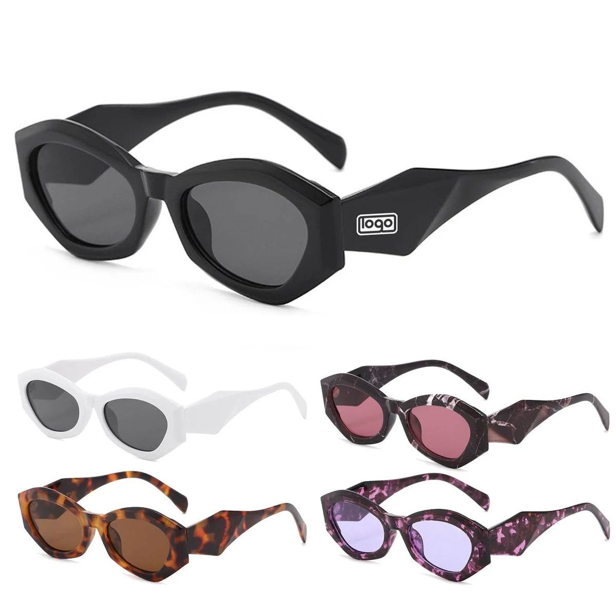 Vintage Oval UV Protected Cat Eye Sunglasses 1