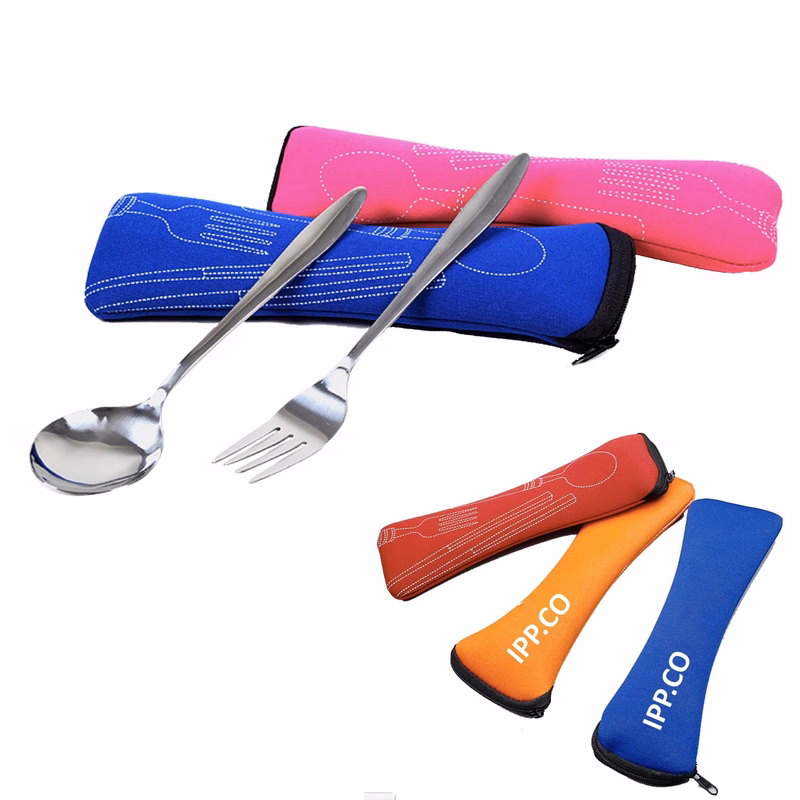 2 Pieces Portable Travel Cutlery Set Spoon Fork