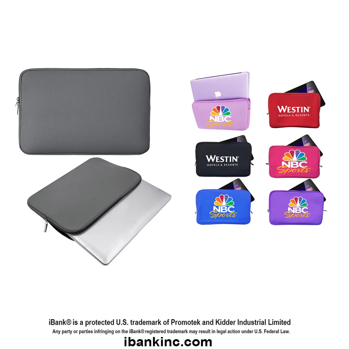 iBank ® 14" Neoprene Case compatible with MacBook Pro 14, Mac Air 13 1