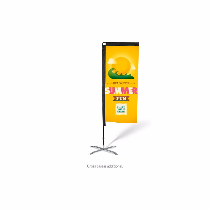 10ft Rectangle Feather Flag- Single-Side Imprint -Fabric Only