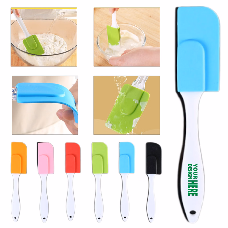 Spatula Made of Silicone Featuring a Plastic Handle