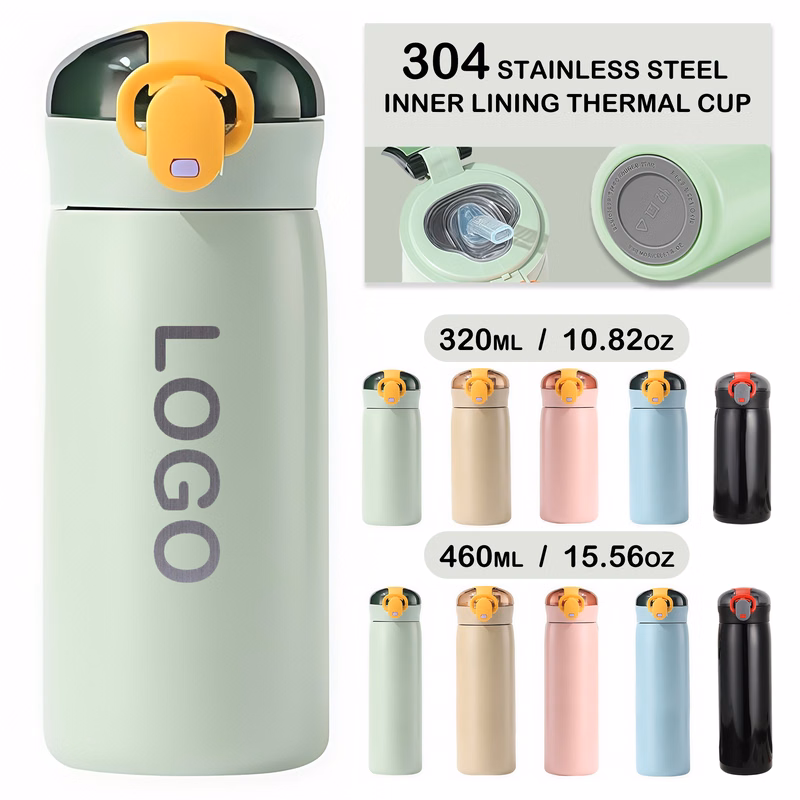 Safety latch design for children's professional stainless steel thermal cup