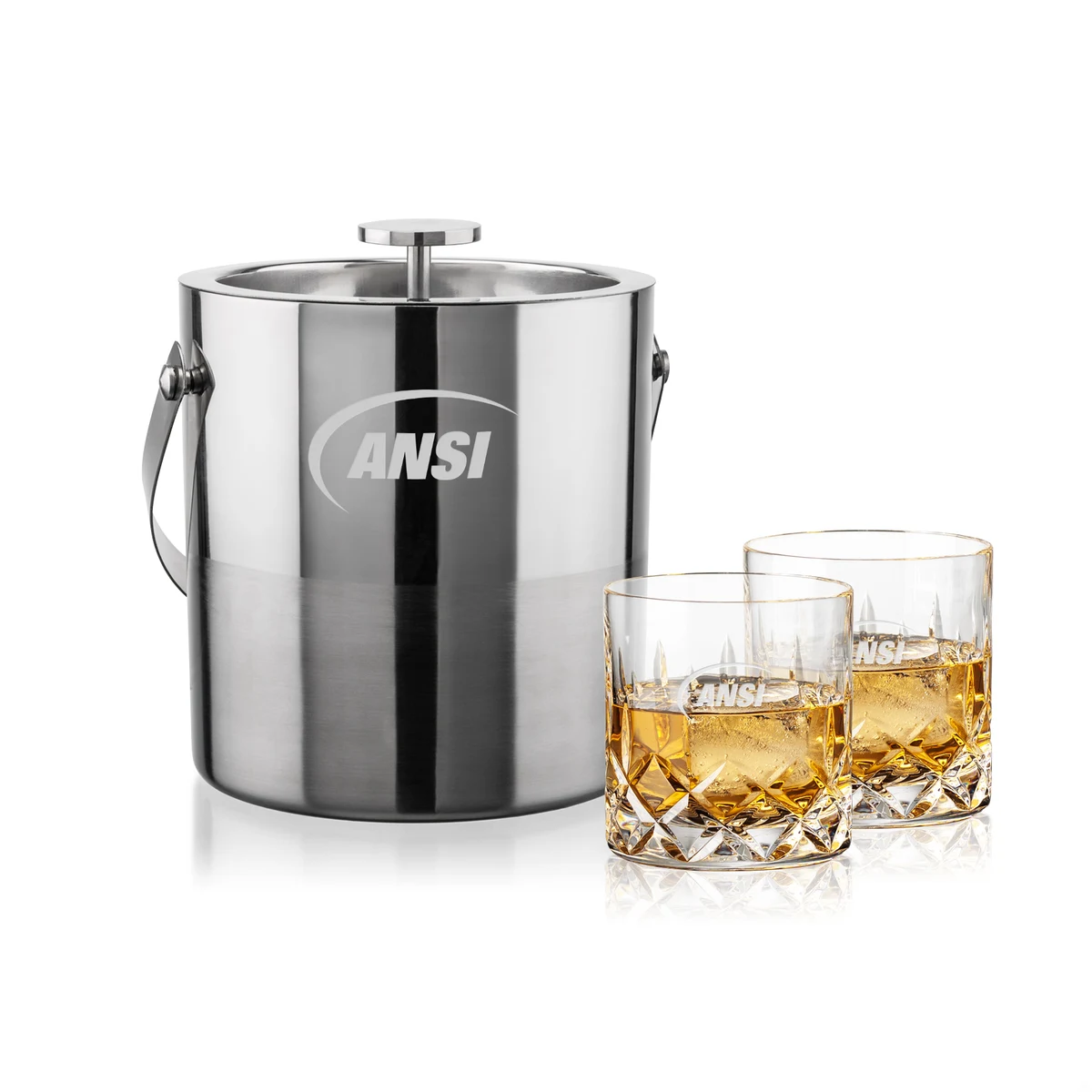 Catania Ice Bucket & Denby On-the-Rocks Set 1