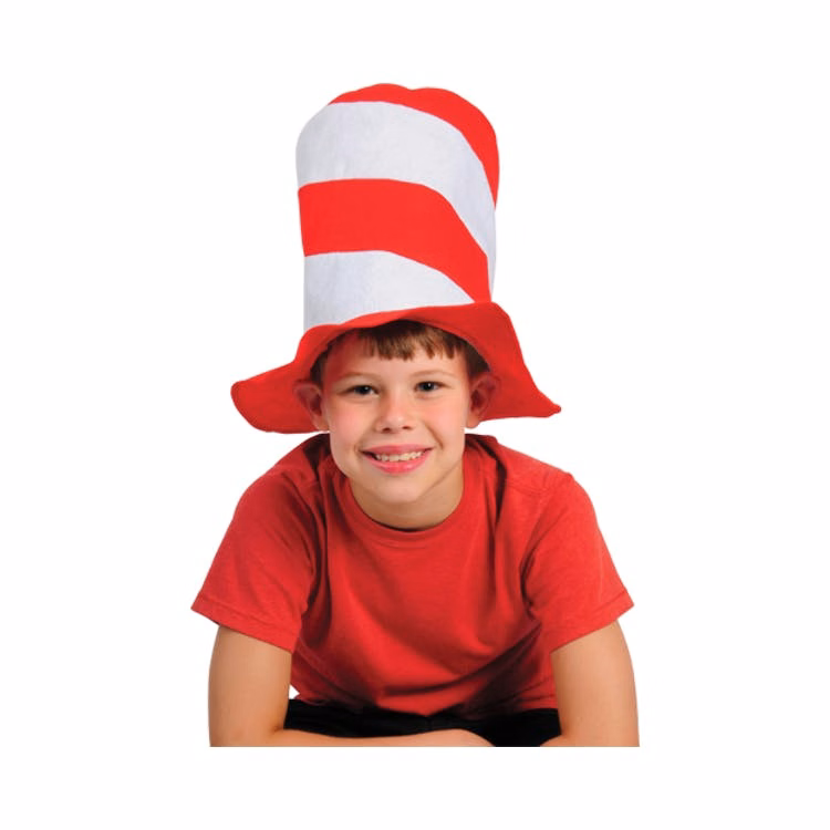 Swirl Stove Pipe Top Hats - Red/White