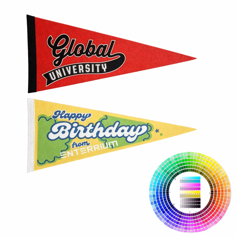 Custom Promotional Printed Felt Pennant