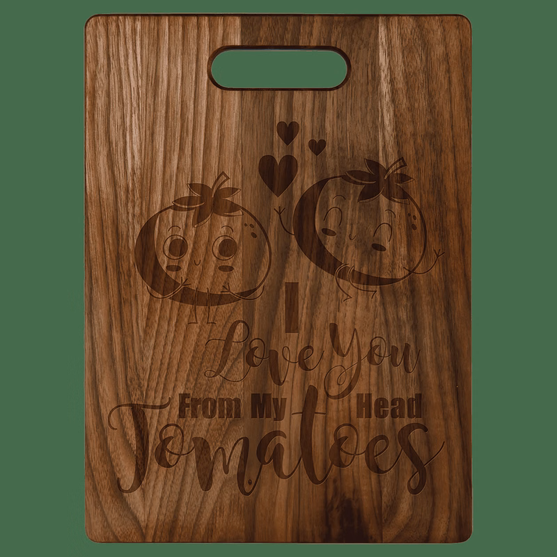 13 3/4" x 9 3/4" Dark Brown Walnut Cutting Board