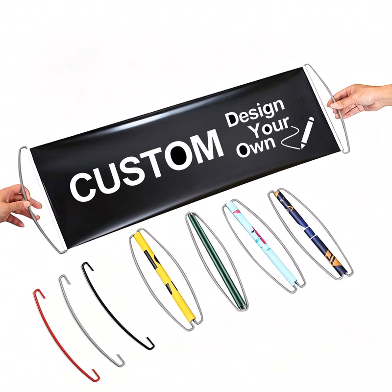 MOQ5 Full Color Polyester Pongee Hand-Held Flag