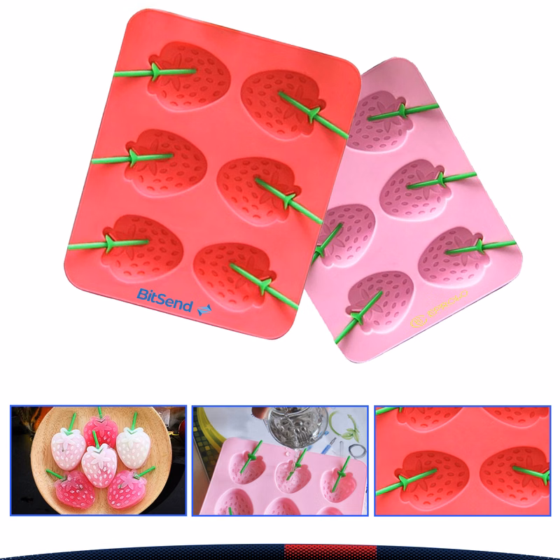 Zulay Strawberry Ice Trays
